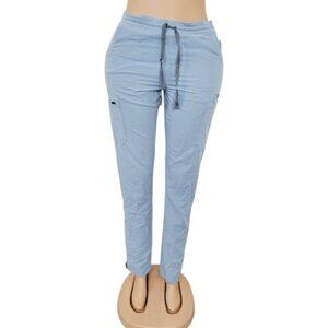 Figs Women's Matt Blue Yola High-Waisted Skinny Scrub Pants Size S